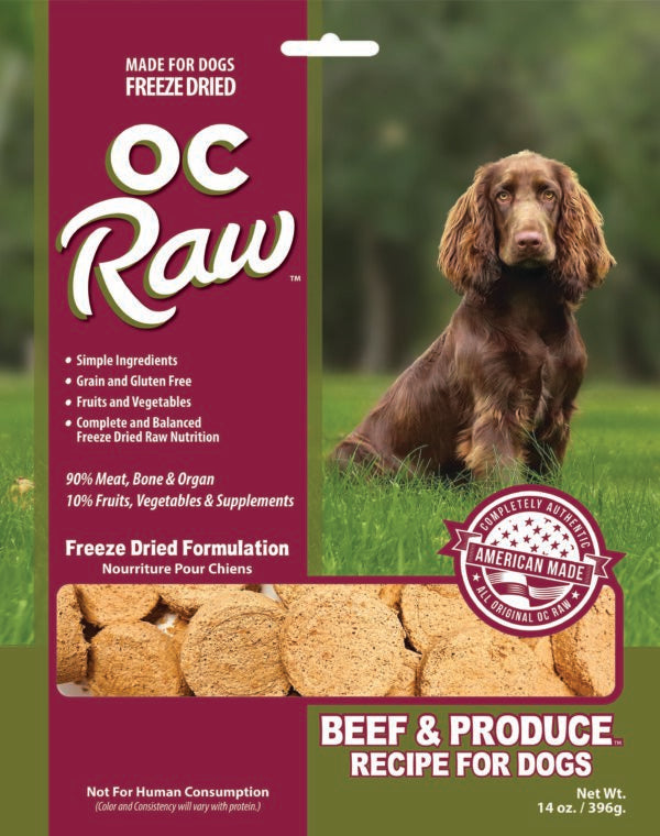 OC Raw Freeze Dried Dog Food - Beef
