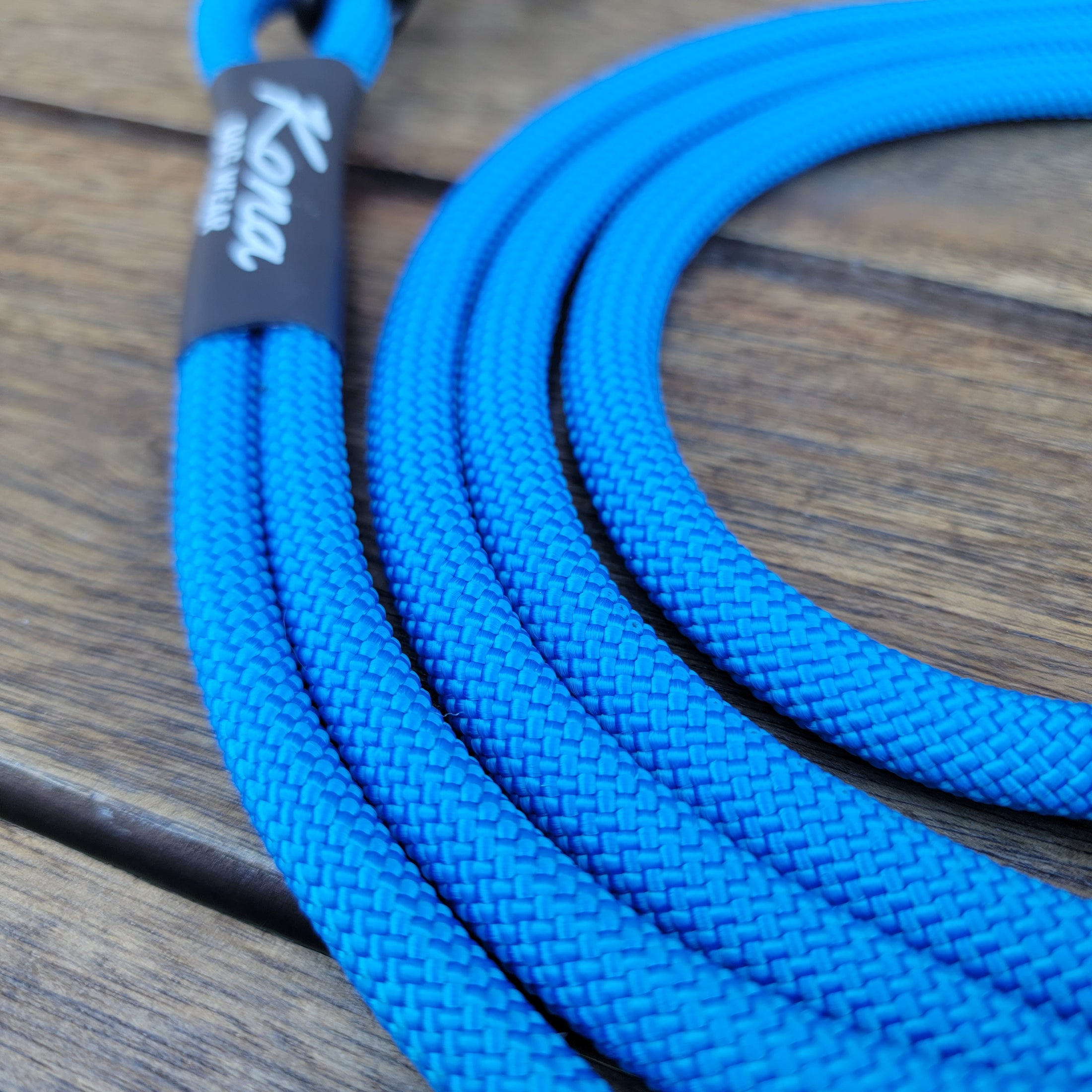 Laisse en corde mains libres framboise bleue