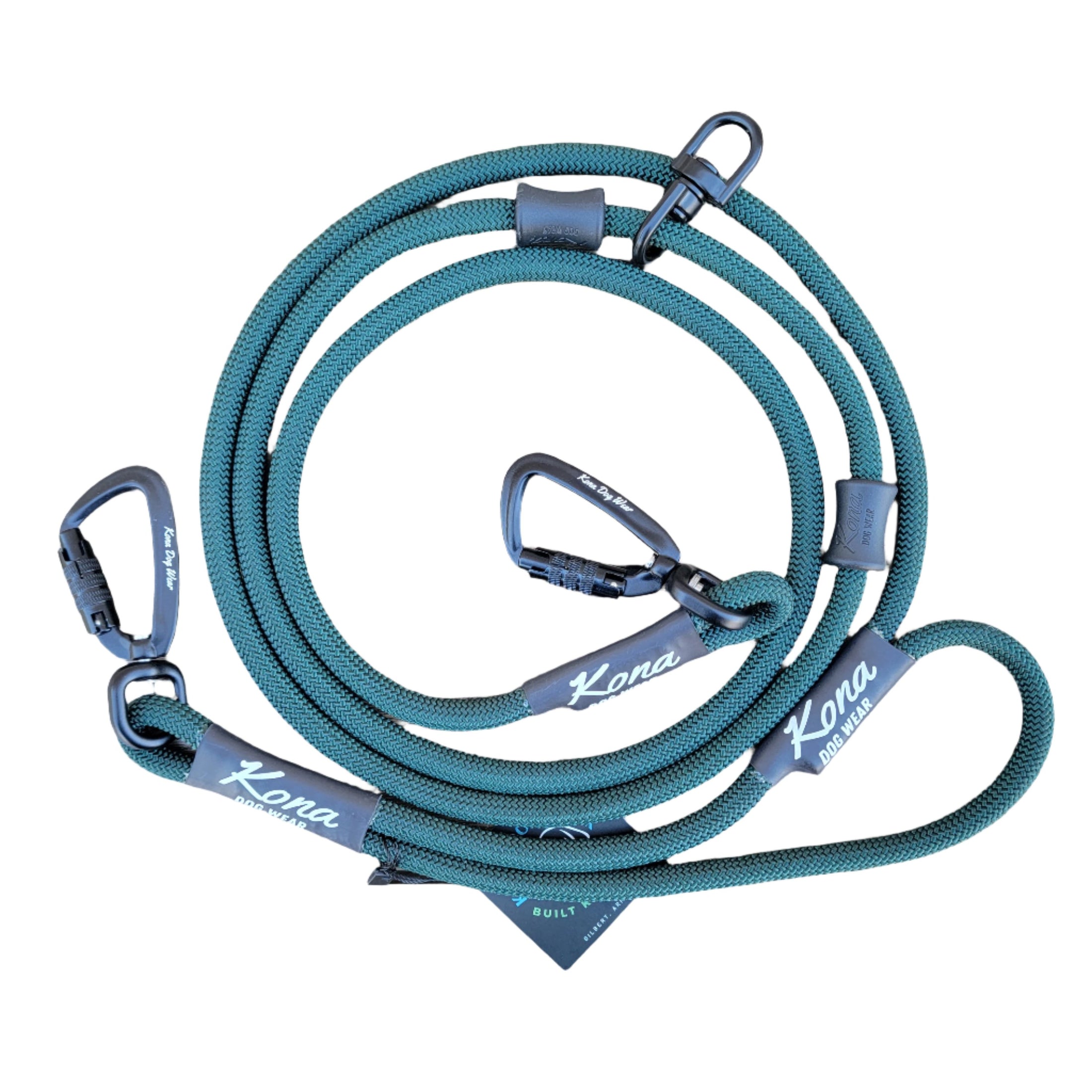 Laisse en corde mains libres framboise bleue