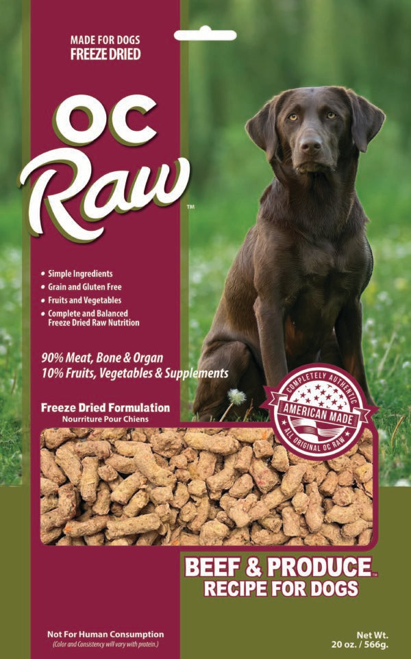 OC Raw Freeze Dried Dog Food - Beef