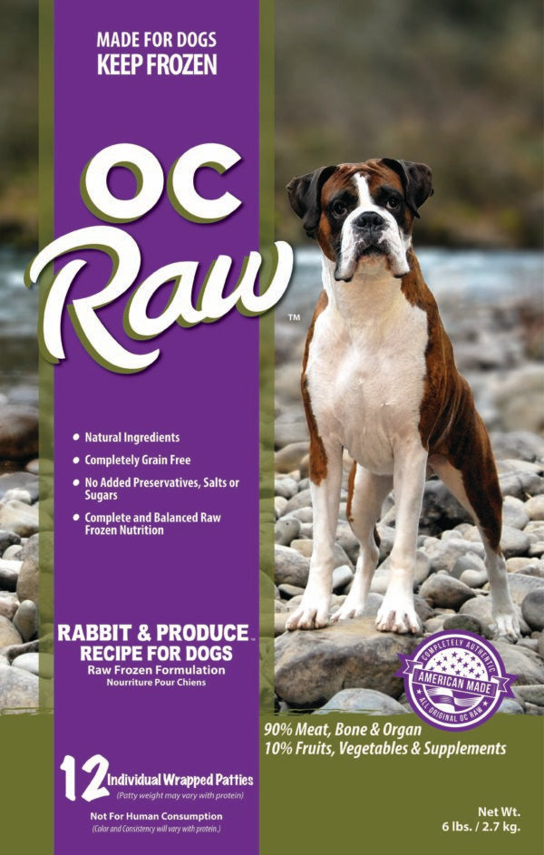 OC Raw Frozen Raw Dog Food - Rabbit