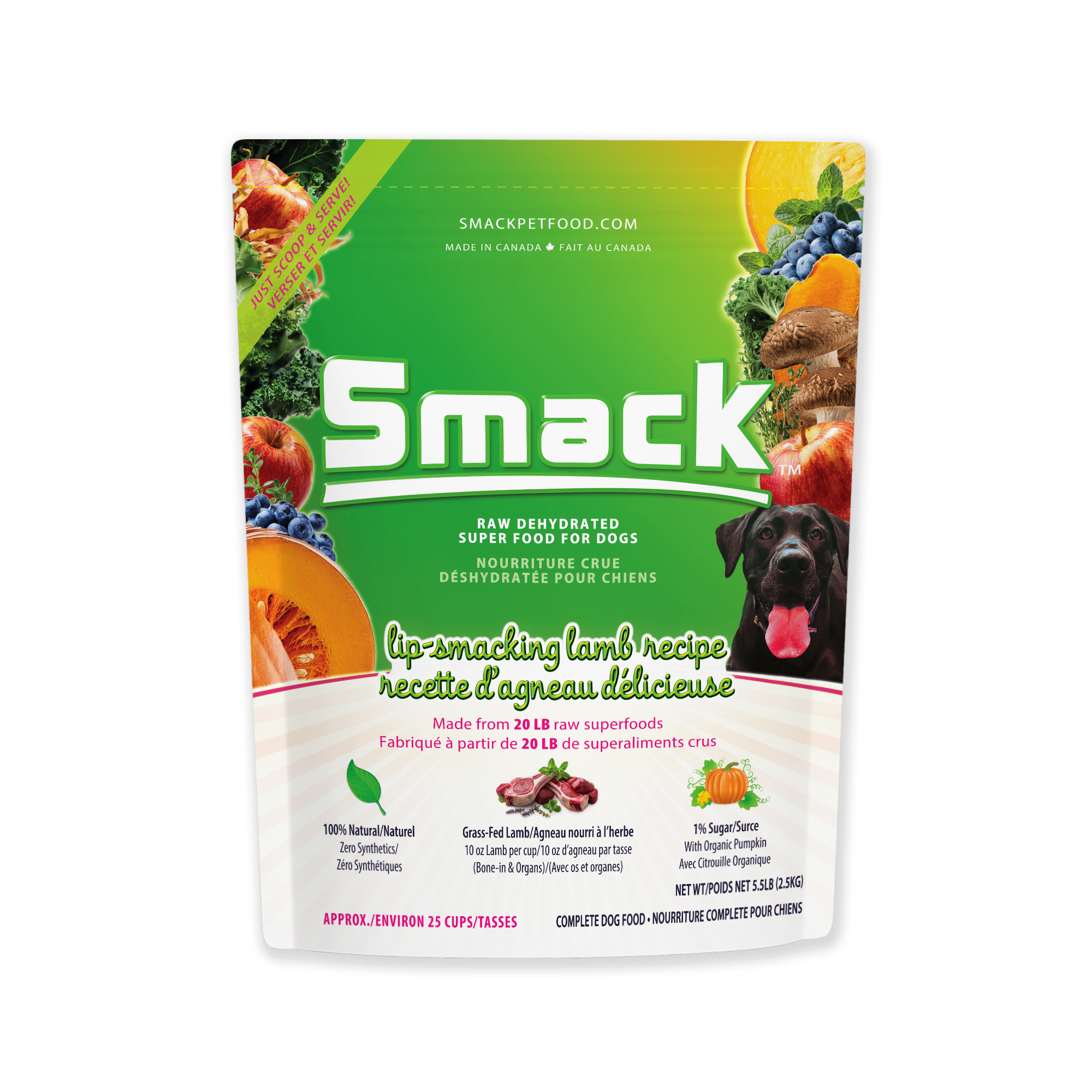 Smack Dehydrated Raw Dog Food - Lip Smacking Lamb