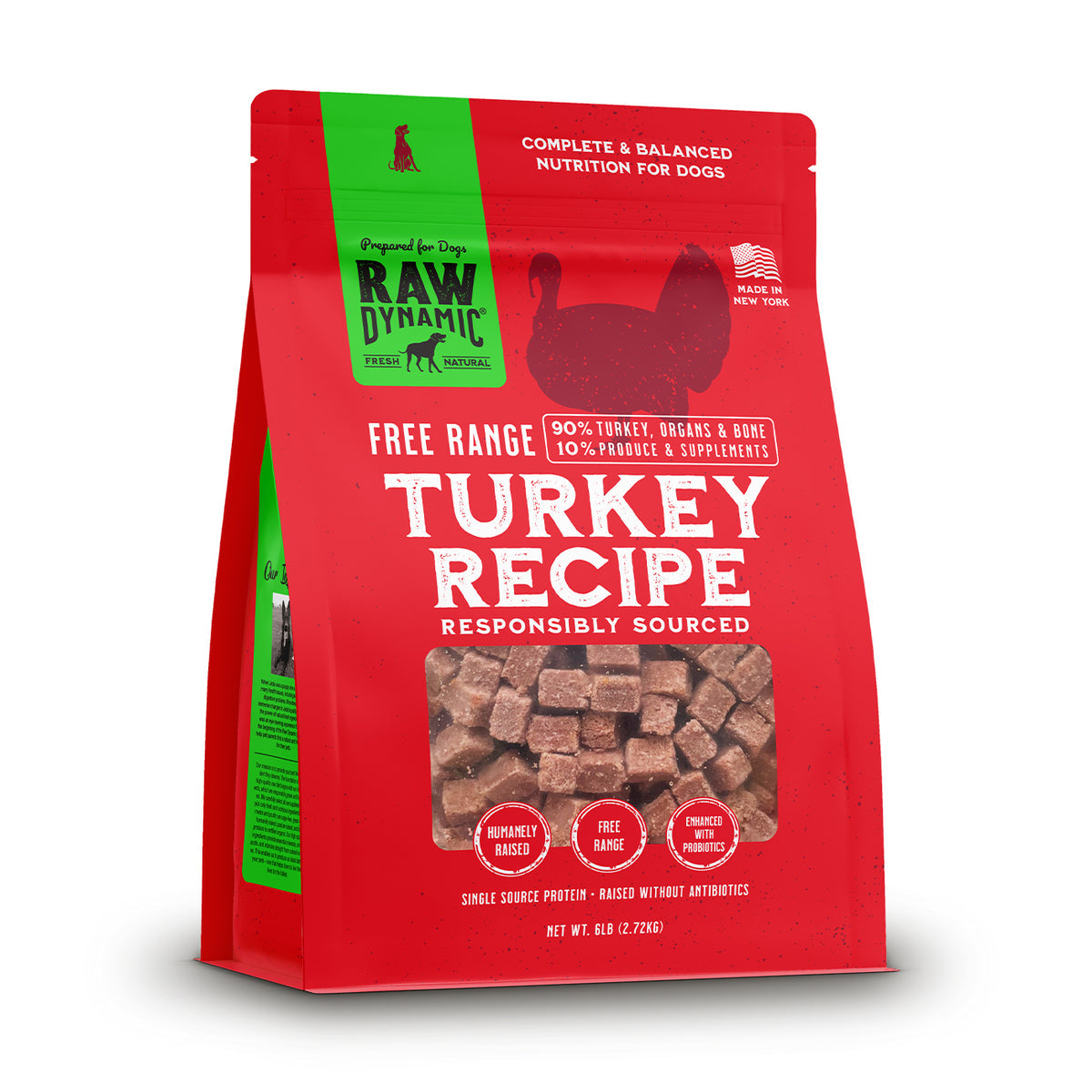 Raw Dynamic Frozen Raw Dog Food - Turkey