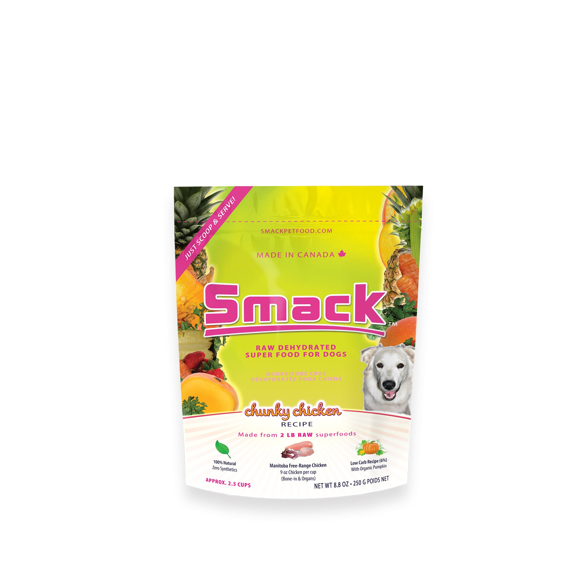 Smack Dehydrated Raw Dog Food - Chunky Chicken