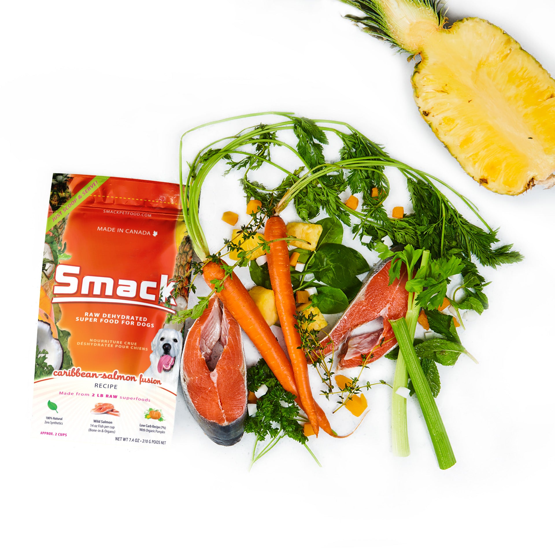 Smack Dehydrated Raw Dog Food - Caribbean Salmon