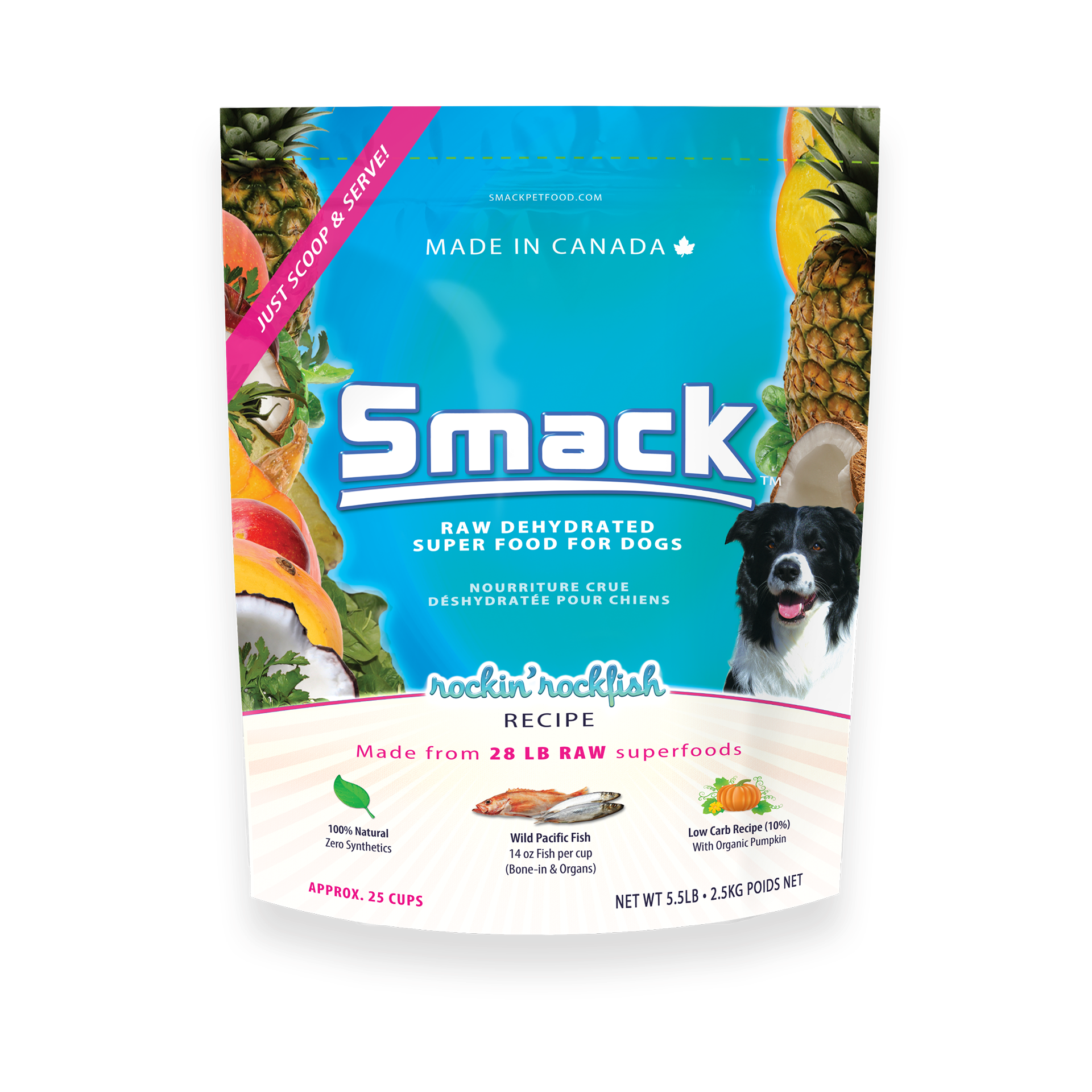 Smack Dehydrated Raw Dog Food - Rockin' Rockfish