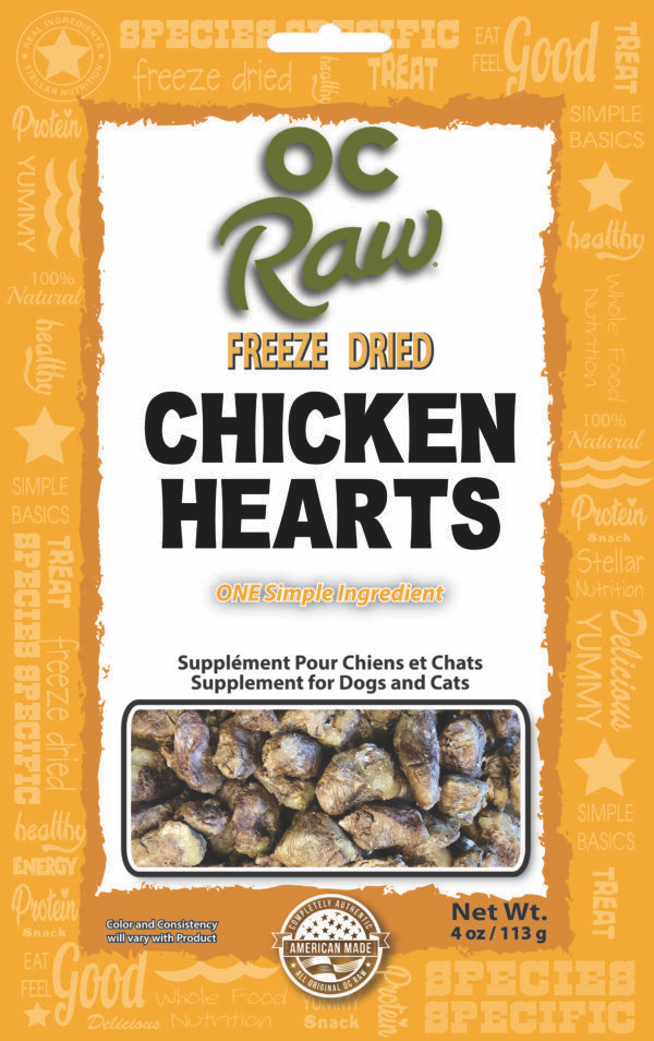OC Raw Freeze Dried Chicken Hearts