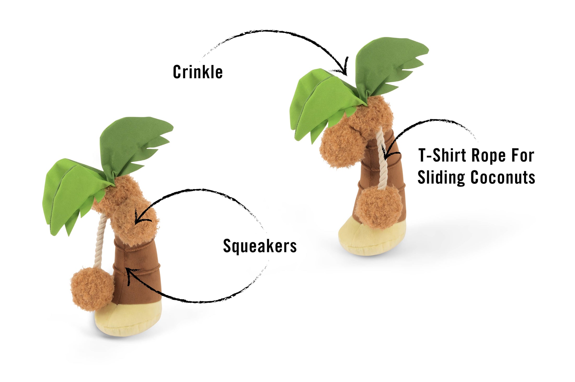 Tropical Paradise Plush Dog Toys