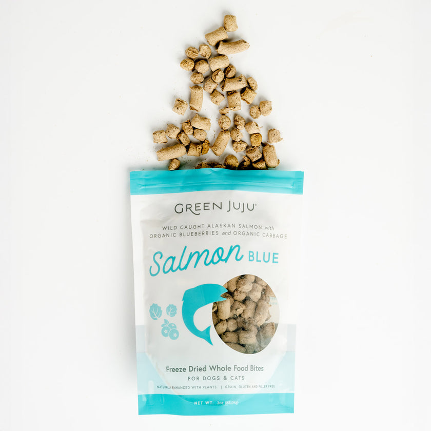Green Juju Freeze Dried Whole Food Bites - Salmon Blue