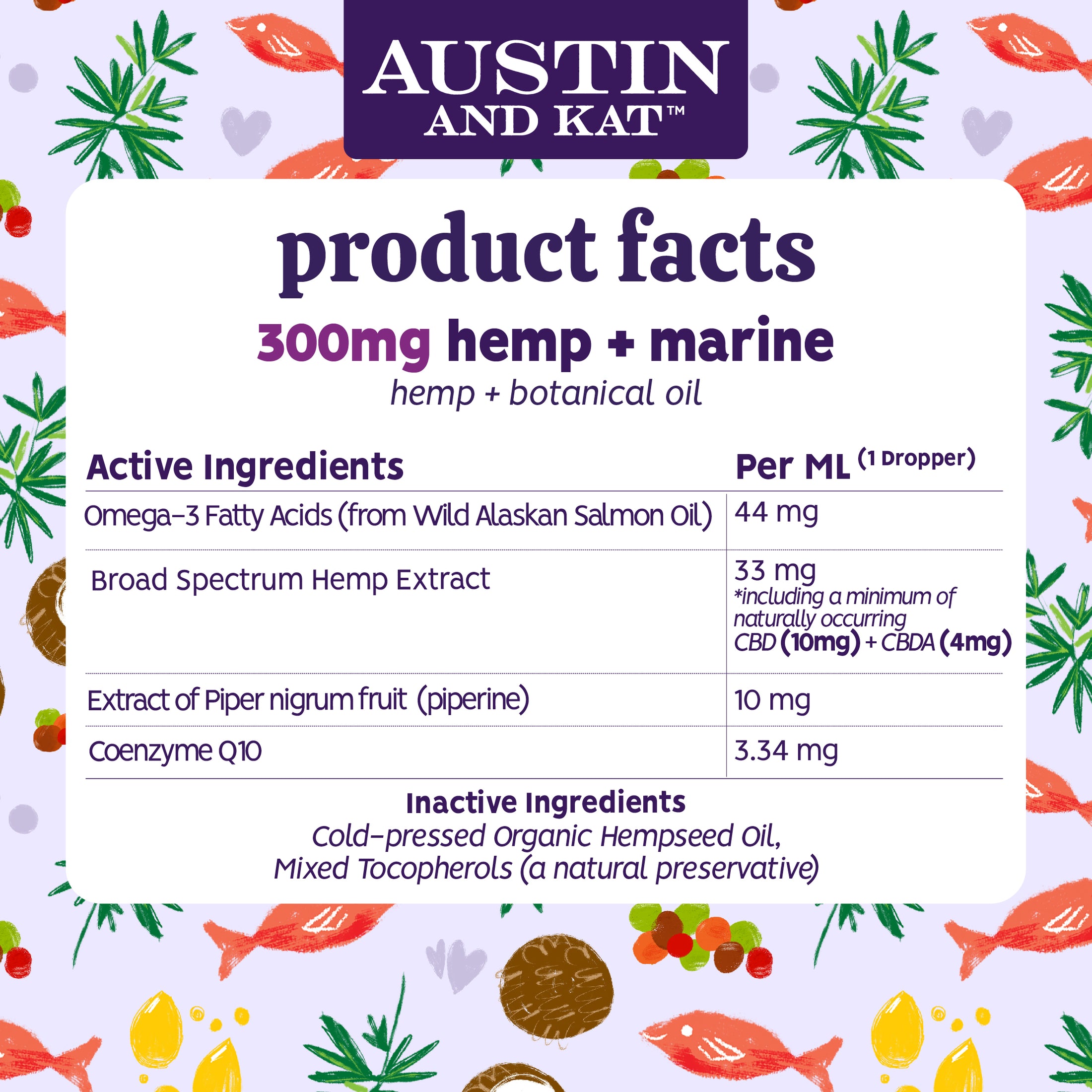 Austin + Kat Hemp & Salmon Oil