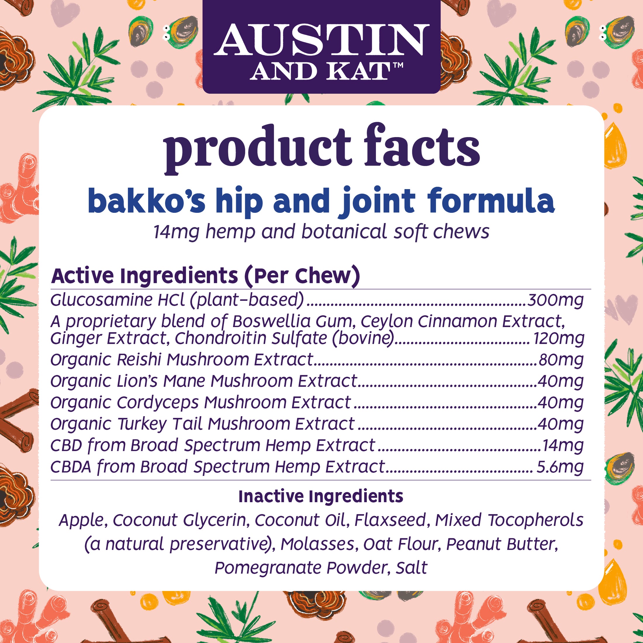 Austin + Kat Hip & Joint CBD Chews