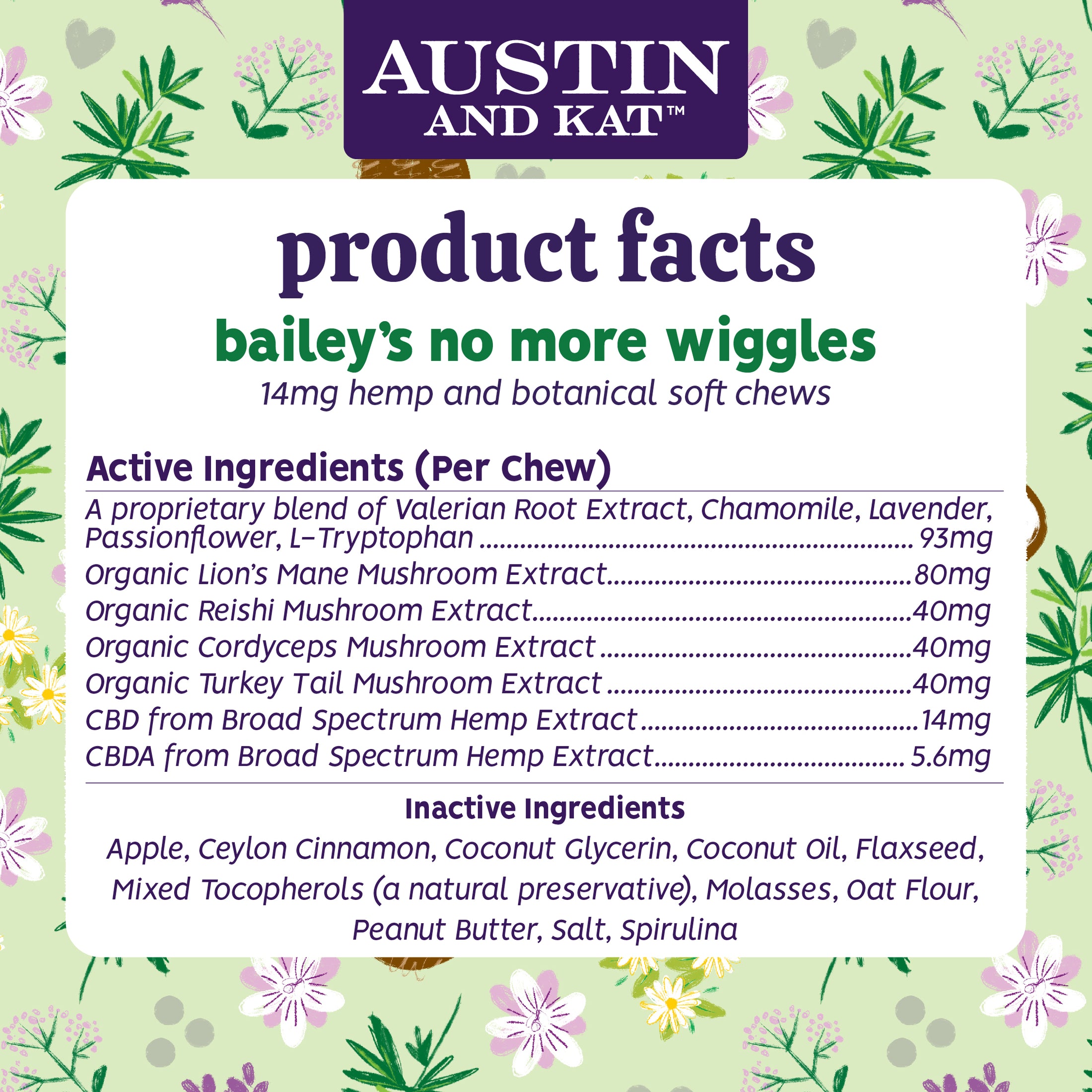 Austin + Kat No More Wiggles CBD Chews