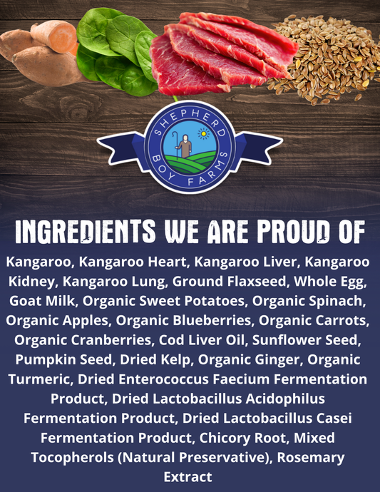 Shepherd Boy Farms Freeze Dried Kangaroo Dog Food