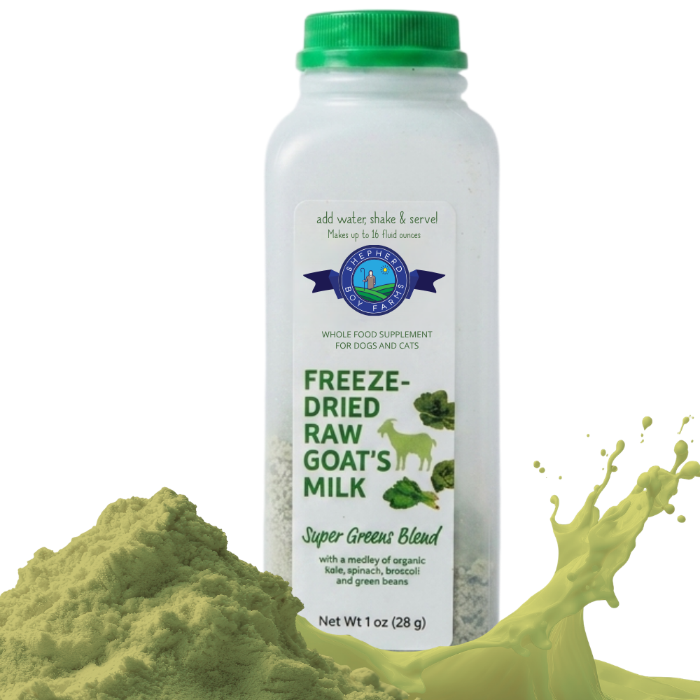 Freeze-Dried Raw Goat Milk Topper- Super Greens Blend