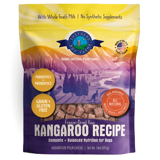 Shepherd Boy Farms Freeze Dried Kangaroo Dog Food