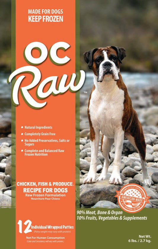 OC Raw Frozen Raw Dog Food - Chicken & Fish