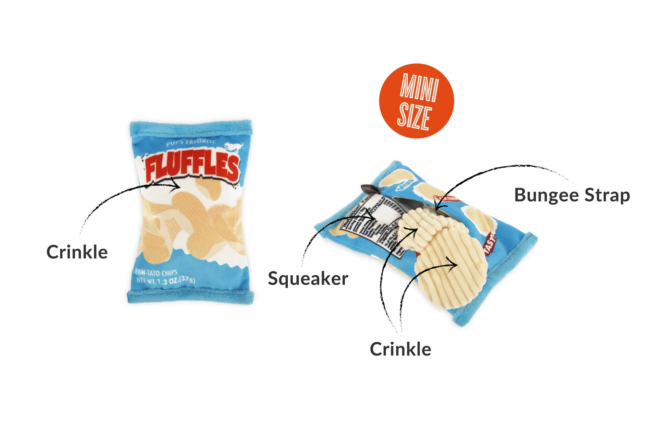 Snack Attack Plush Dog Toys MINI