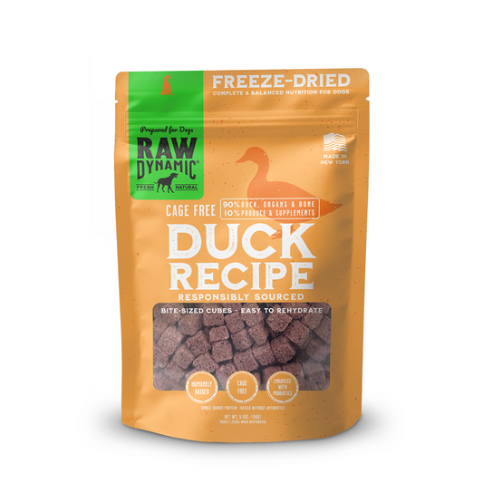 Raw Dynamic Freeze Dried Raw Dog Food - Duck