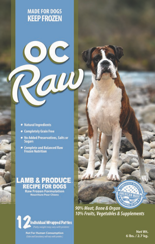 OC Raw Frozen Raw Dog Food - Lamb