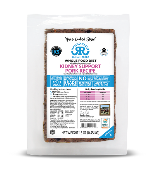 Raised Right Kidney Support Gently Cooked Dog Food