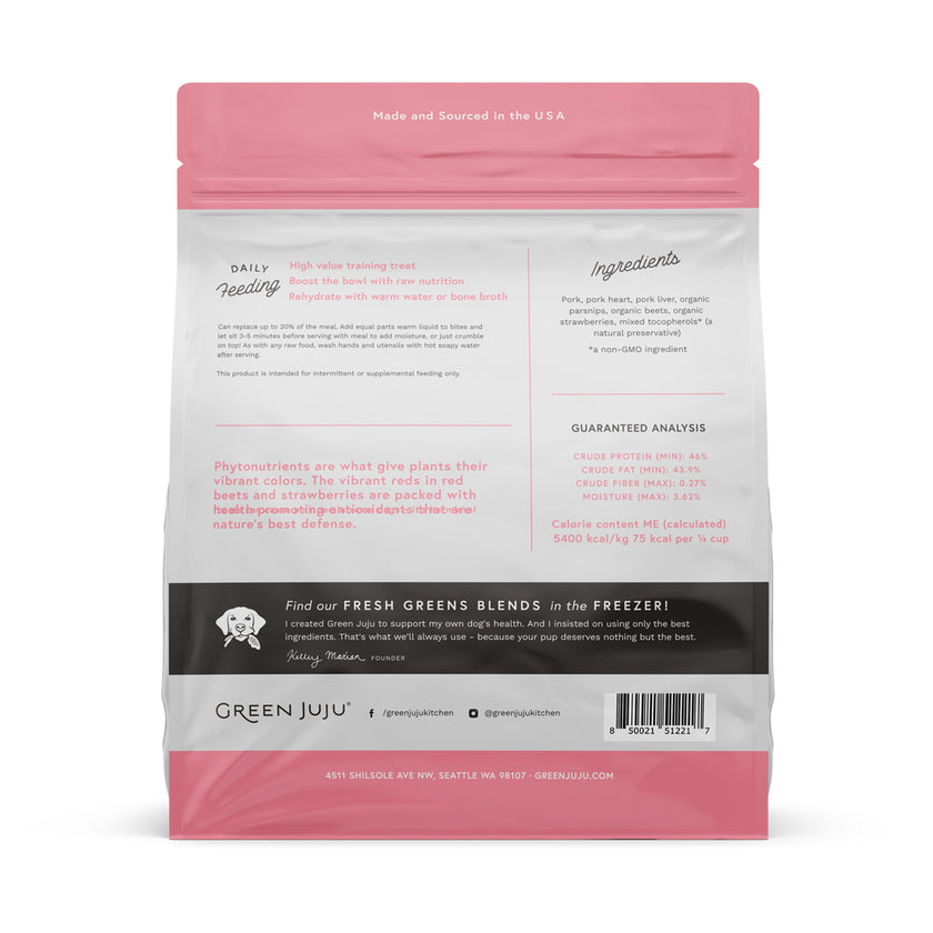 Green Juju Freeze Dried Whole Food Bites - Pork Pink