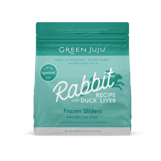 Green Juju Frozen Raw Dog Food - Rabbit
