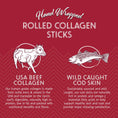 Cargar la imagen en la vista de la galería, Rolled Beef Collagen Wrapped With Cod Skin 8" Chew Stick
