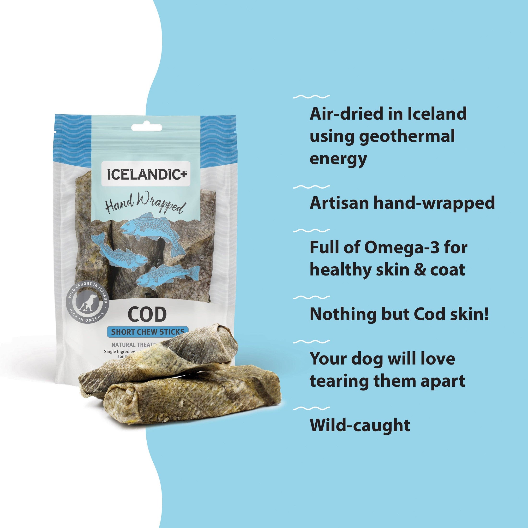 Icelandic+ Cod Skin 5" Short Chew