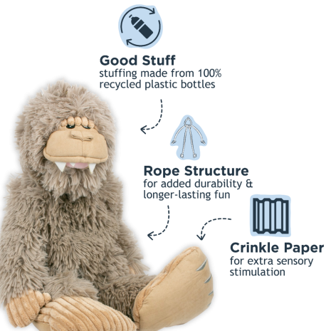 Plush Big Foot Dog Toy
