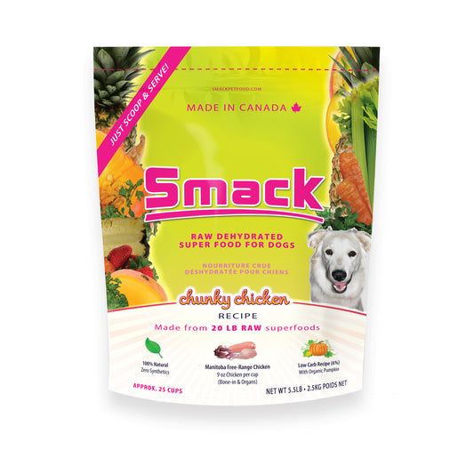 Smack Dehydrated Raw Dog Food - Chunky Chicken