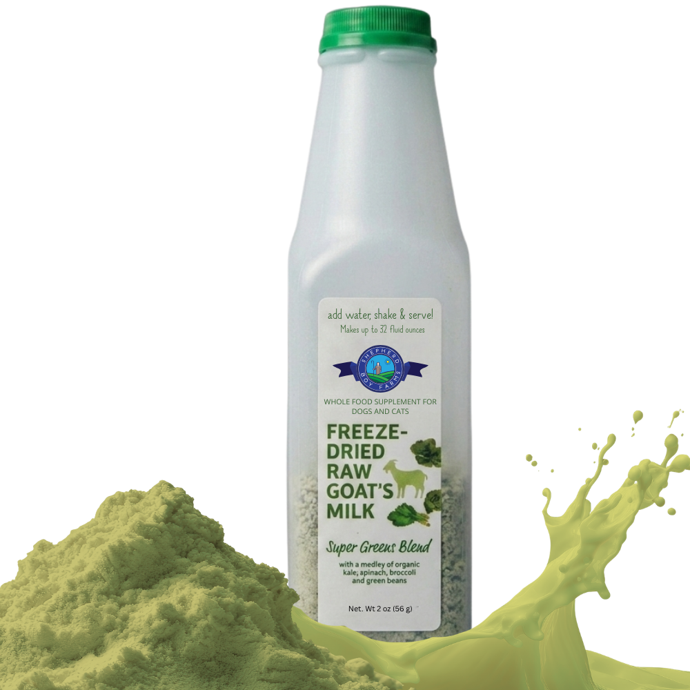 Freeze-Dried Raw Goat Milk Topper- Super Greens Blend