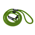 Load image into Gallery viewer, green and black stripped rope dog slip lead
