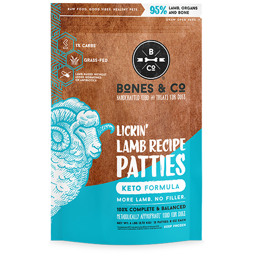 Bones & Co Frozen Raw Dog Food - Lamb