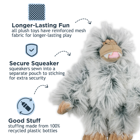 Yeti Plush Dog Toy