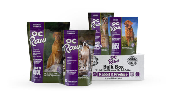 OC Raw Frozen Raw Dog Food - Rabbit