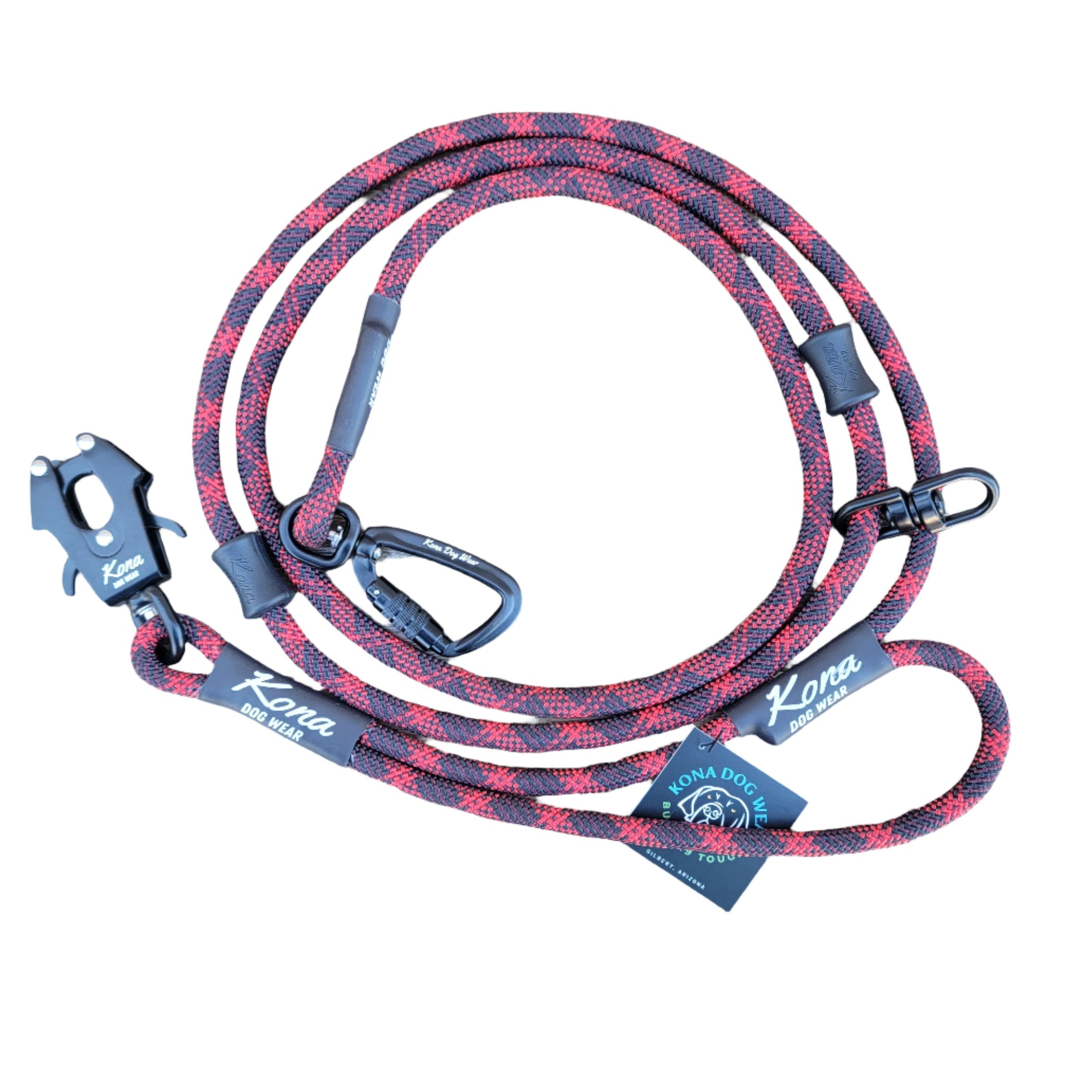 Laisse en corde mains libres Black Cherry