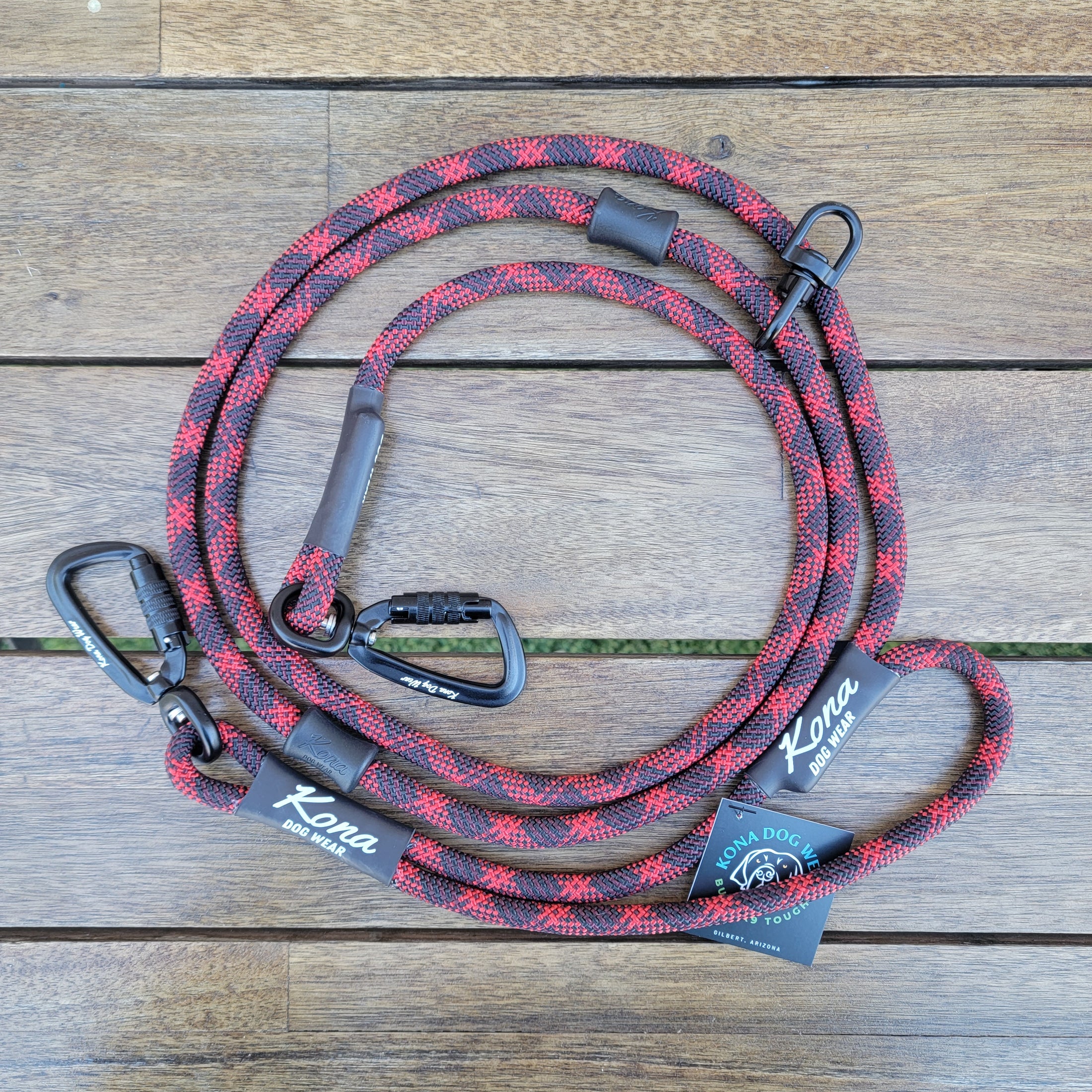 Laisse en corde mains libres Black Cherry