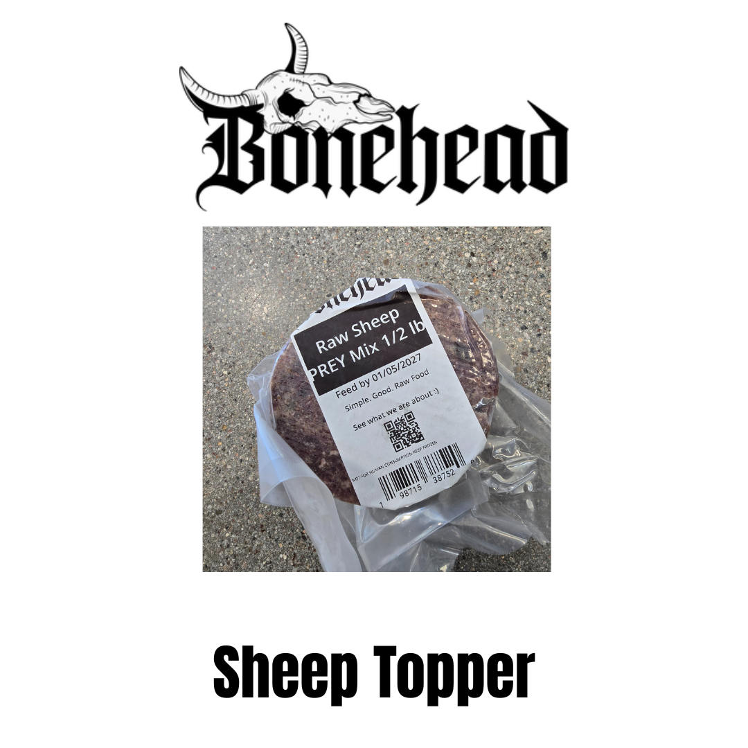 Bonehead Frozen Raw Topper - Sheep