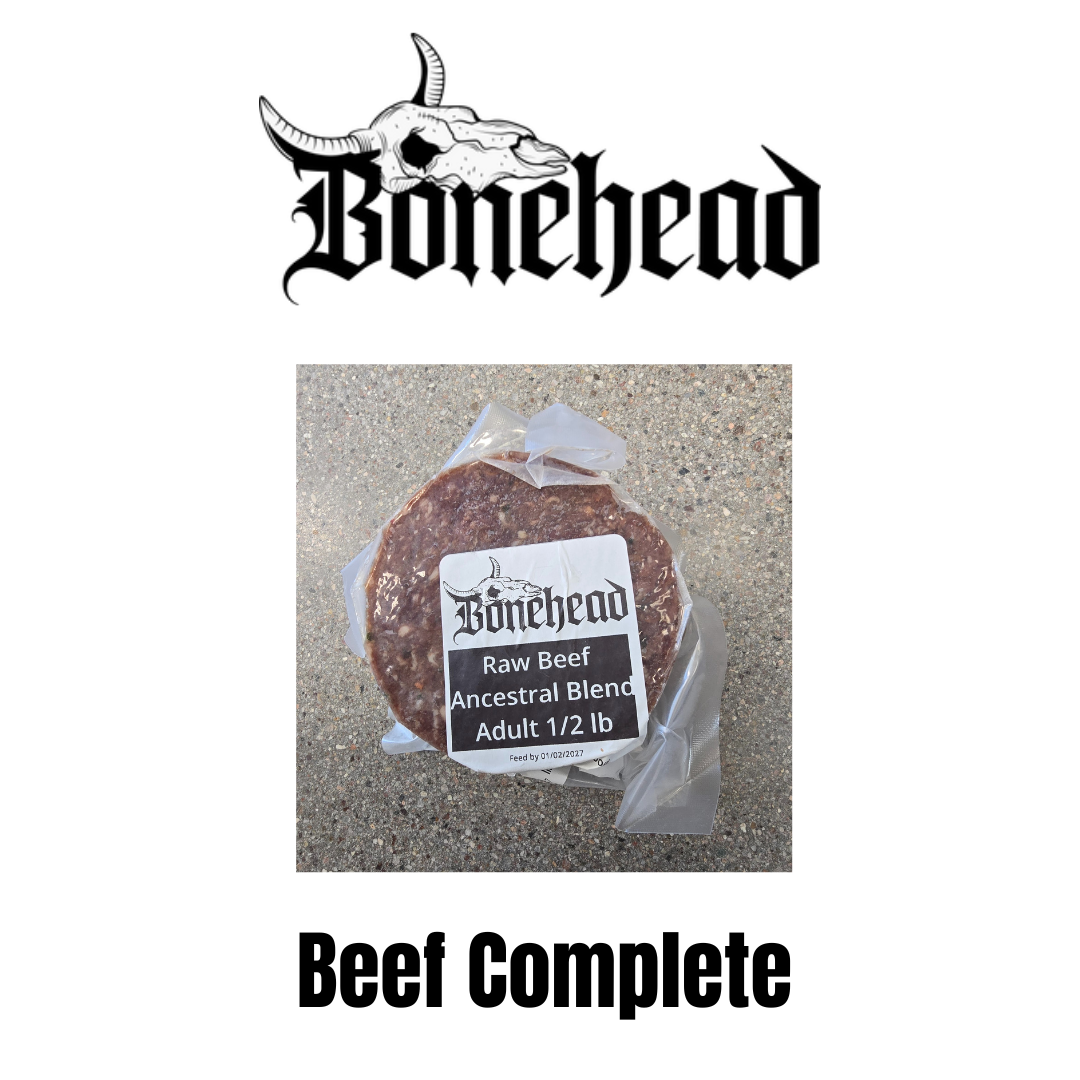 Bonehead Ancestral Blend Frozen Raw Dog Food - Beef