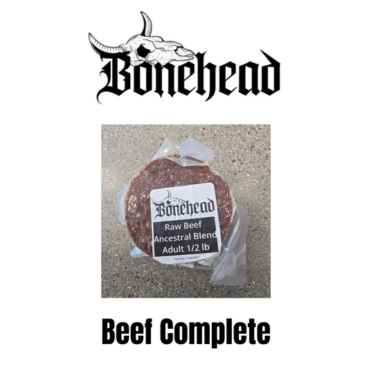Bonehead Ancestral Blend Frozen Raw Dog Food - Beef
