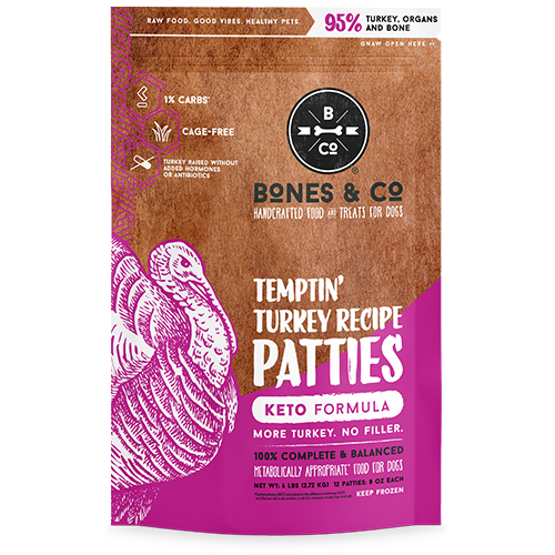 Bones & Co Frozen Raw Dog Food - Turkey